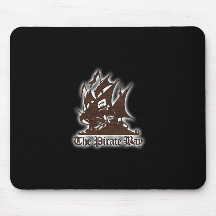 The Pirates Bay Woodgrain logo Mousepad