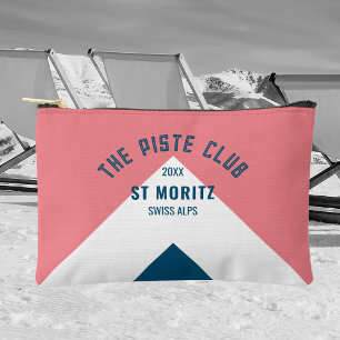 The Piste Club Pink Blue Peak Custom Winter Ski Accessory Pouch