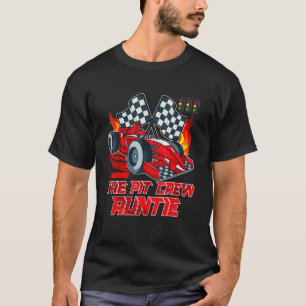 The Pit Crew Auntie Race Car Birthday Party Family T-Shirt