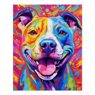 The Pitbull Dog 001 - Zetton Ziana Poster