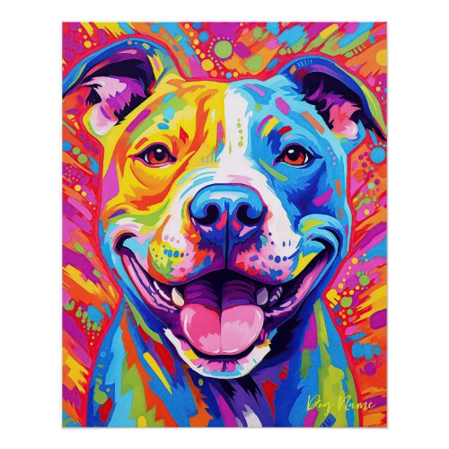 The Pitbull Dog 001 _ Zetton Ziana Poster