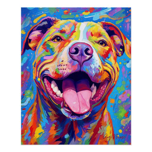 The Pitbull Dog 002 _ Zetton Ziana Poster
