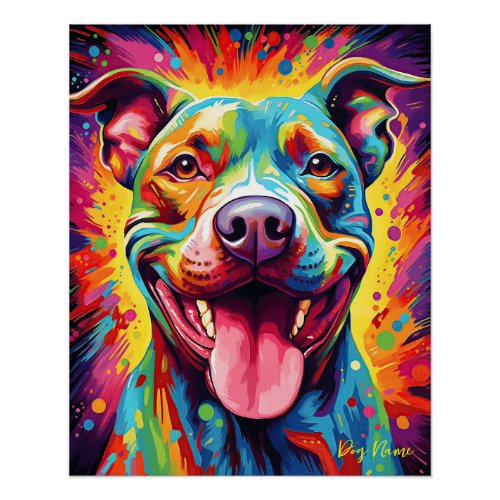 The Pitbull Dog 003 _ Zetton Ziana Poster