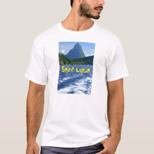 The Pitons in Saint Lucia T_Shirt