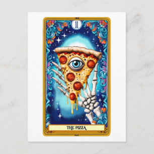 The Pizza Funny Tarot Caed Postcard