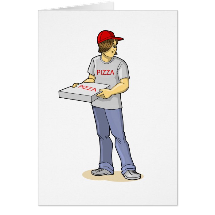 The Pizza Man Greeting Cards