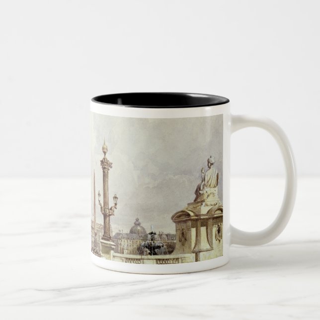 The Place de la Concorde, c.1837 Two-Tone Coffee Mug (Right)