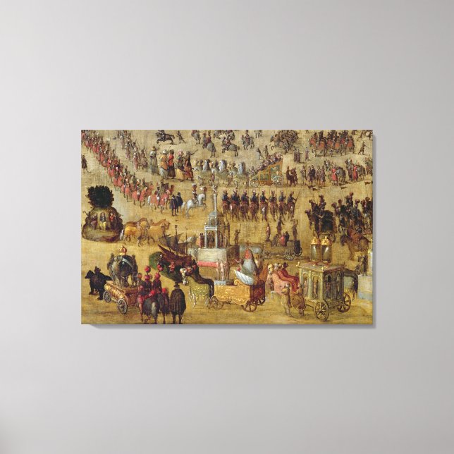 The Place Royale and the Carrousel in 1612 Canvas Print (Front)