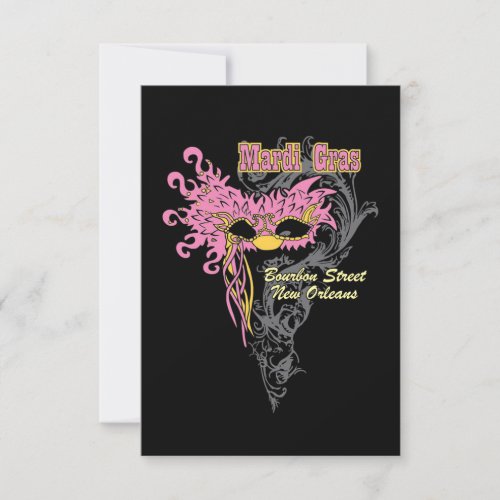 The Place To Be Mardi Gras Party Invitations
