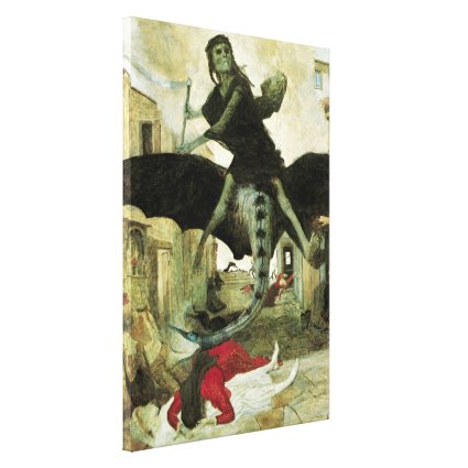 The Plague by Arnold Bocklin, Vintage Symbolism Canvas Print