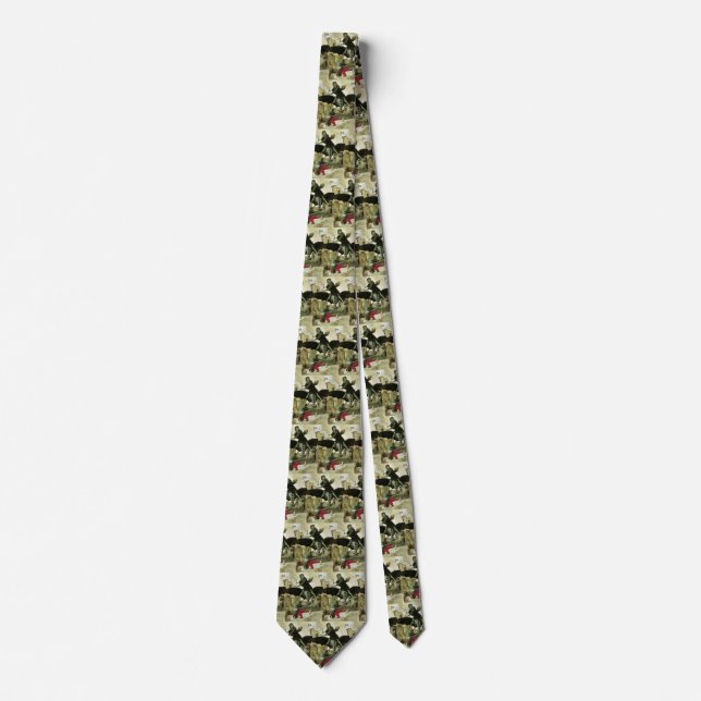 The Plague by Arnold Bocklin, Vintage Symbolism Tie (Front)