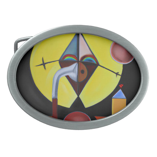 The Plague Doctor - Oil Painting Belt Buckle (Front)