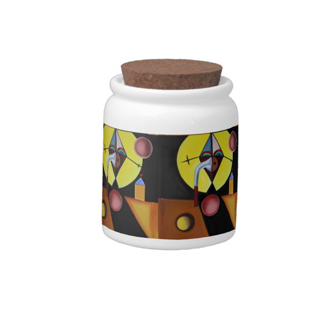 The Plague Doctor - Oil Painting Candy Jar (Left)