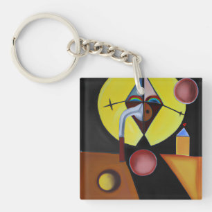 The Plague Doctor - Oil Painting Keychain