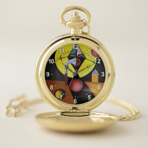 The Plague Doctor - Oil Painting Pocket Watch