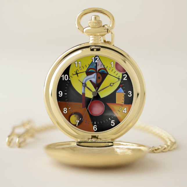 The Plague Doctor - Oil Painting Pocket Watch (Inside)