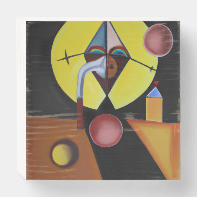 The Plague Doctor - Oil Painting Wooden Box Sign (Front Horizontal)