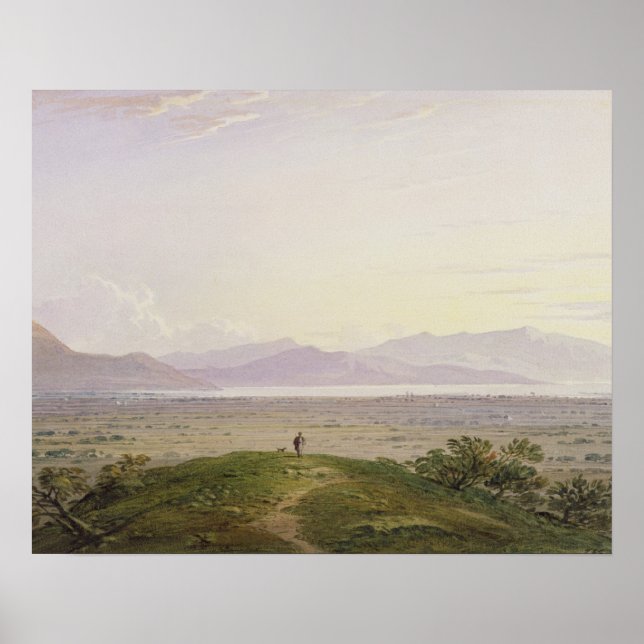 The Plains of Marathon, 1834 (graphite & w/c with Poster (Front)