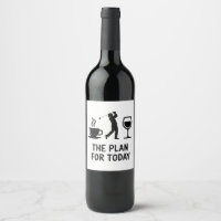 The Plane For Today Funny Golf Wine Coffee Golfer