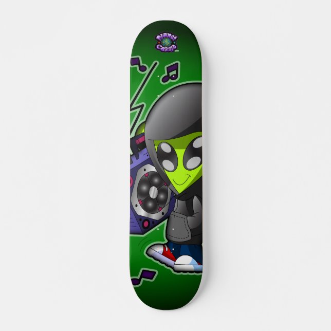 The Planet Cazmo Alien! Skateboard Deck (Front)