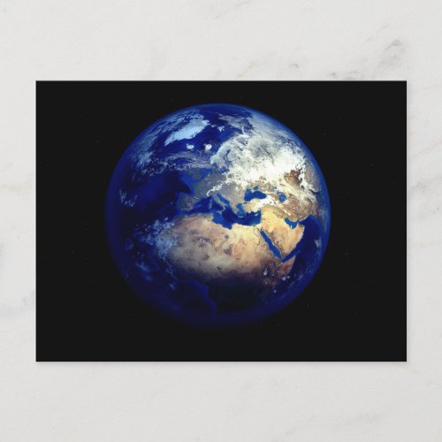 The Planet Earth From Outer Space _ Postcard