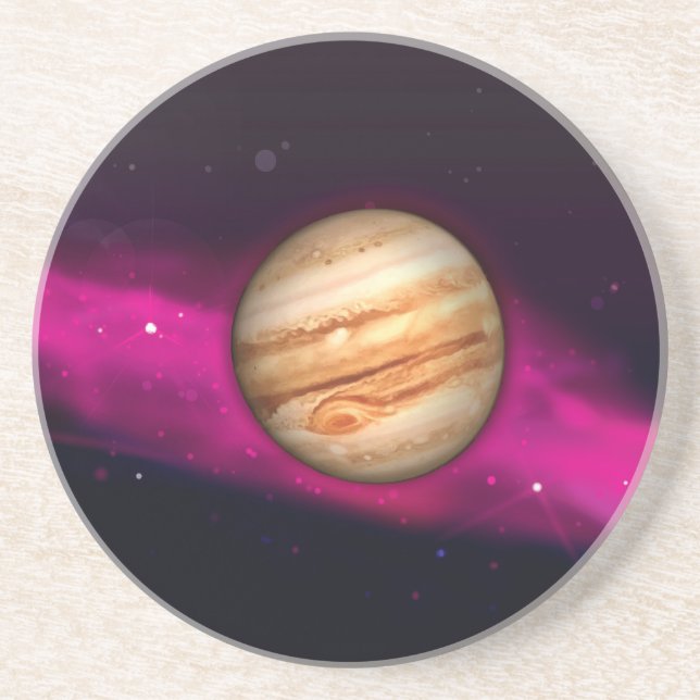 The Planet Jupiter Sandstone Coaster (Front)