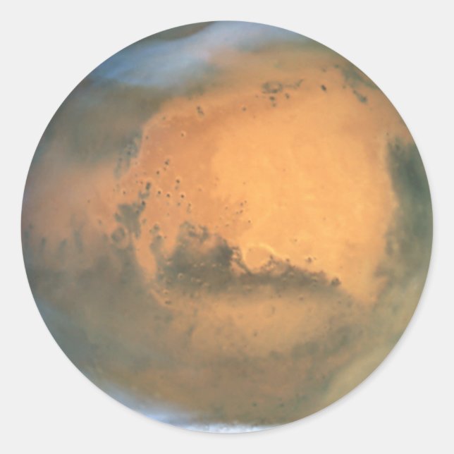 The Planet Mars Classic Round Sticker (Front)