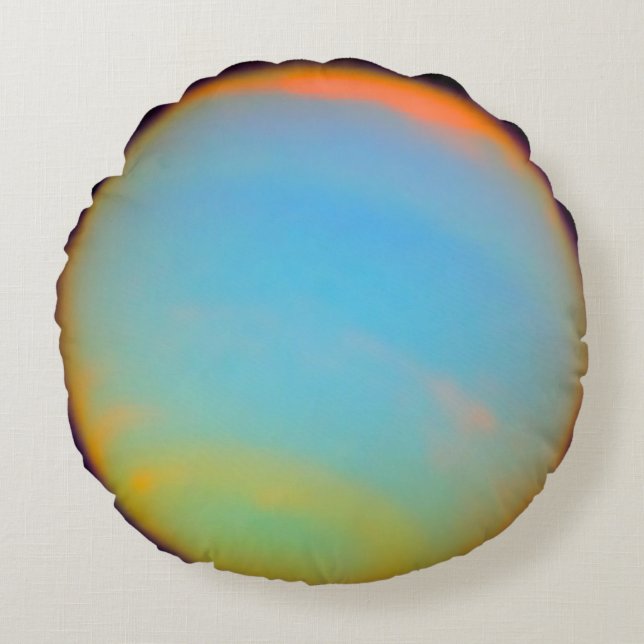 The Planet Neptune Round Pillow (Front)