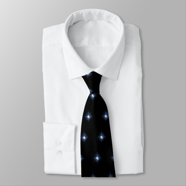 The Planet Pluto & Moon Charon Neck Tie (Tied)