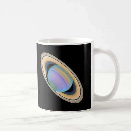 The Planet Saturn In Ultraviolet Coffee Mug