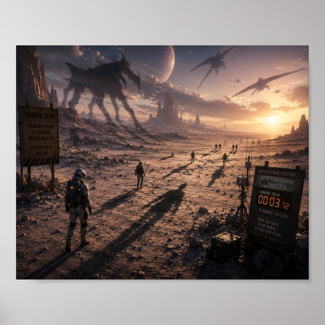 The Planet Where Shadows Arrive First Poster (Front)