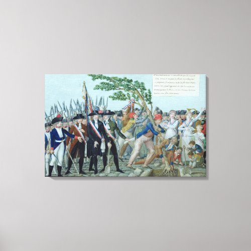 The Planting of a Tree of Liberty c1789 Canvas Print