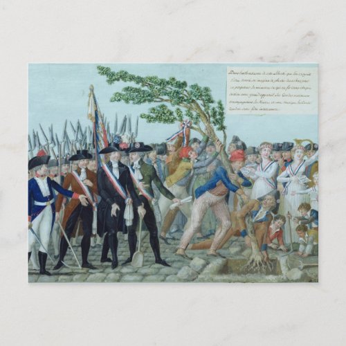 The Planting of a Tree of Liberty c1789 Postcard
