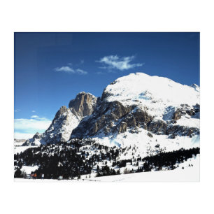 The Plattkofel and Langkofel Italy Holiday Card Acrylic Print