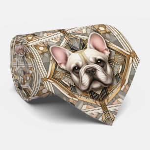 The Playful Dog Lover French Bulldog Dog Daddy Neck Tie