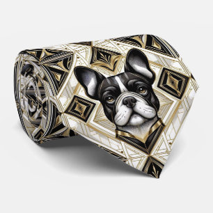 The Playful Dog Lover French Bulldog Dog Daddy Neck Tie