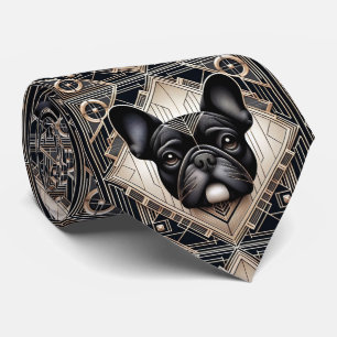 The Playful Dog Lover French Bulldog Dog Daddy Neck Tie