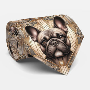 The Playful Dog Lover French Bulldog Dog Daddy Neck Tie