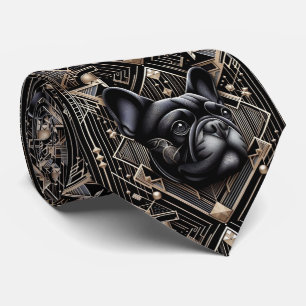 The Playful Dog Lover French Bulldog Dog Daddy Neck Tie