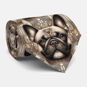 The Playful Dog Lover French Bulldog Dog Daddy Neck Tie