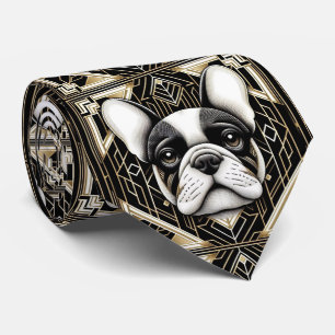 The Playful Dog Lover French Bulldog Dog Daddy Neck Tie