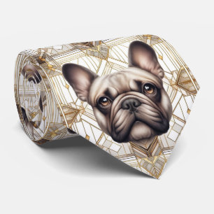 The Playful Dog Lover French Bulldog Dog Daddy Neck Tie