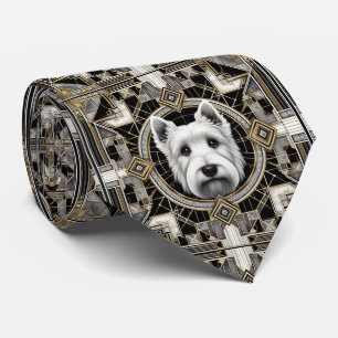 The Playful Dog Lover   Scottish Terrier Dog Daddy Neck Tie