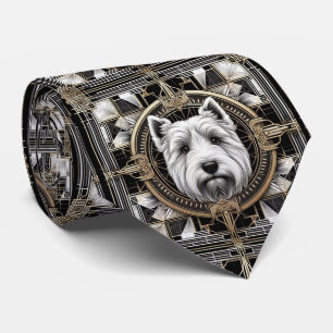 The Playful Dog Lover   Scottish Terrier Dog Daddy Neck Tie