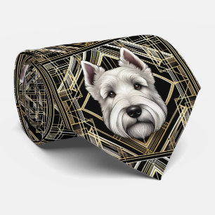 The Playful Dog Lover   Scottish Terrier Dog Daddy Neck Tie