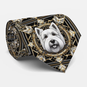 The Playful Dog Lover   Scottish Terrier Dog Daddy Neck Tie