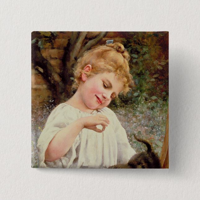 The Playful Kitten Button (Front)