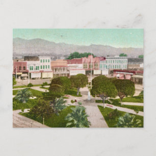 The Plaza Healdsburg CA Vintage Postcard