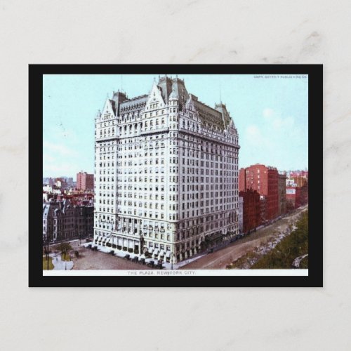 The Plaza Hotel New York City Vintage Postcard