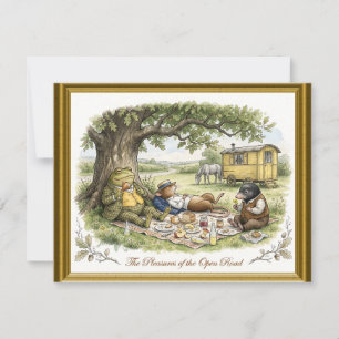 The Pleasures of the Open Road Wind in the Willows Note Card